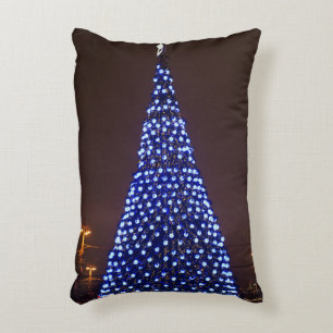 Coussins Décoratifs Le bleu allume l'arbre de Noël