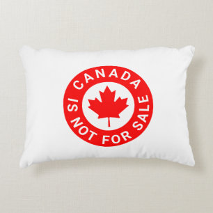 Coussins Décoratifs Le Canada n'est pas à vendre typographie feuille d