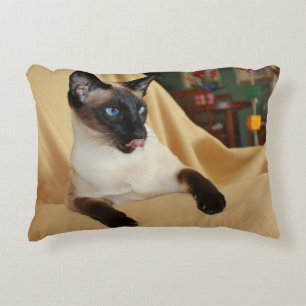 Coussins Décoratifs Le chat siamois de point comique de joint le