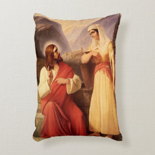 Coussins Décoratifs Le Christ et la Samaritaine par Christian Schleisn