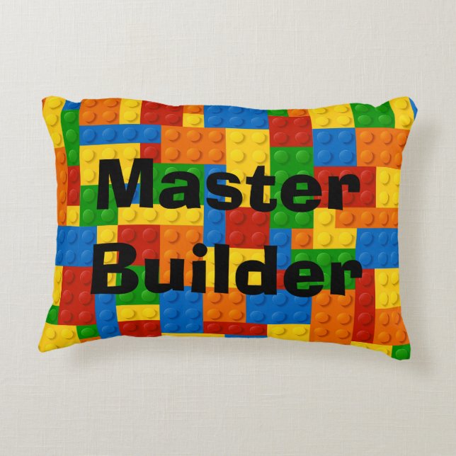 Coussins Décoratifs Le constructeur principal badine des blocs - (Dos)
