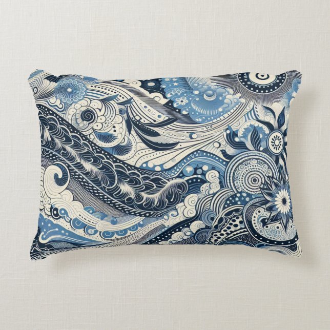 Coussins Décoratifs Le Home Studio Indigo Bloom  (Devant)