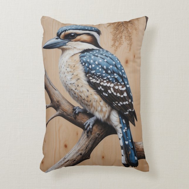 Coussins Décoratifs Le Kookaburra bleu australien dans un arbre Art de (Devant(Vertical))