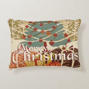 Coussins Décoratifs Le Motif de Noël, avec des présents sous l'arbre d