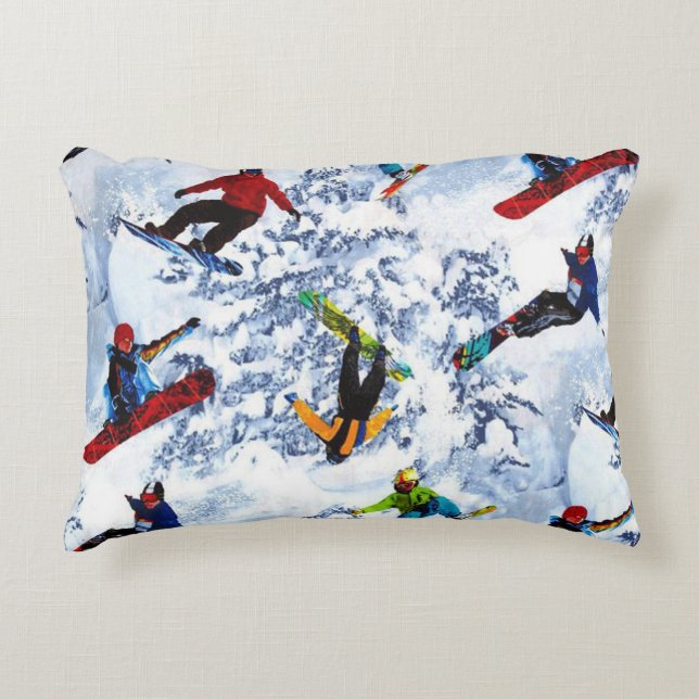 Coussins Décoratifs Le snowboarding n'est pas tout (Devant)