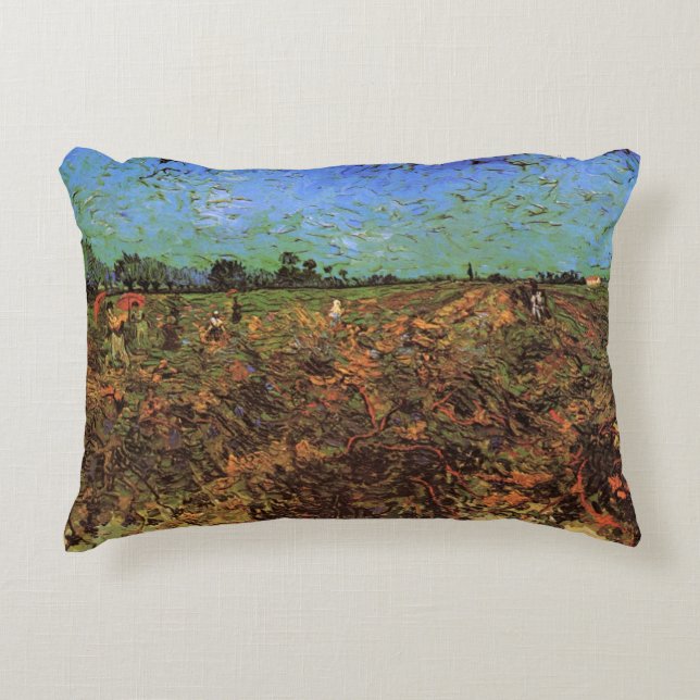 Coussins Décoratifs Le vignoble vert par Vincent van Gogh (Devant)