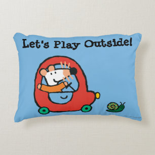 Coussins Décoratifs Lecteurs de marguerite une jolie voiture rouge