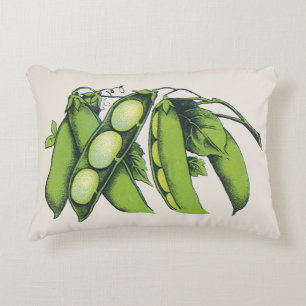 Coussins Décoratifs Légumes vintages ; Haricots Lima, Aliments Agrico