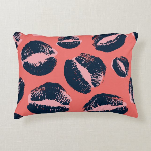 Coussins Décoratifs Leopard Kiss : Lipstick (Devant)