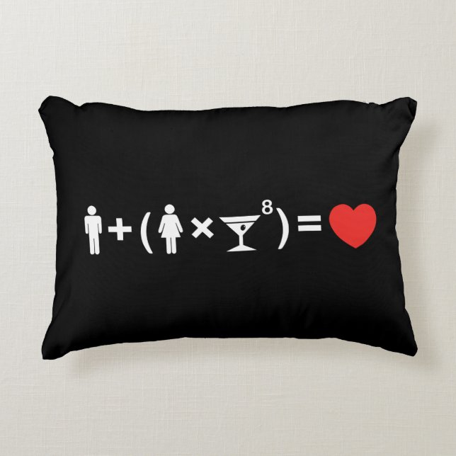 Coussins Décoratifs L'équation d'amour pour les femmes (Devant)