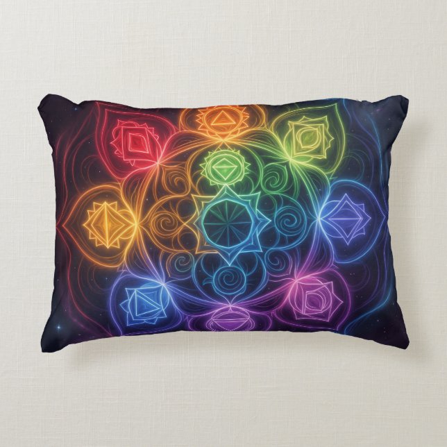 Coussins Décoratifs Les 7 chakras (Devant)