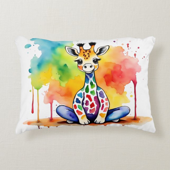 Coussins Décoratifs Les animaux mignons faisant du yoga (Devant)