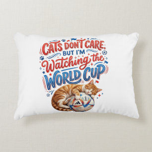 Coussins Décoratifs Les chats s'en fichent, mais je regarde la Coupe d