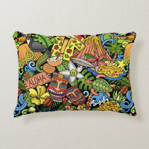 Coussins Décoratifs Les doodons de dessin Hawaii motif sans couture. A