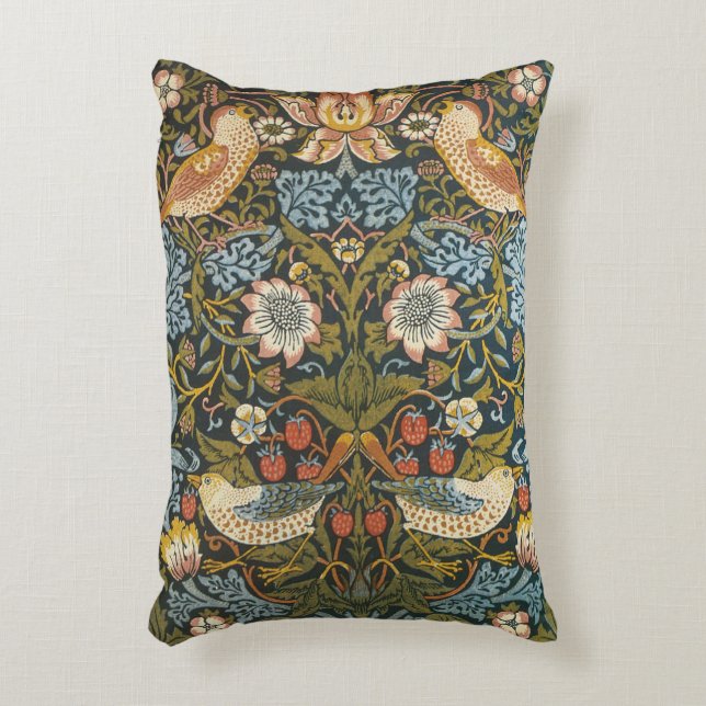 Coussins Décoratifs Les fraises volées par William Morris, l'art Vinta (Devant(Vertical))