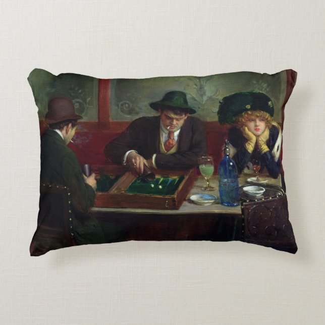 Coussins Décoratifs Les joueurs de backgammon (Devant)