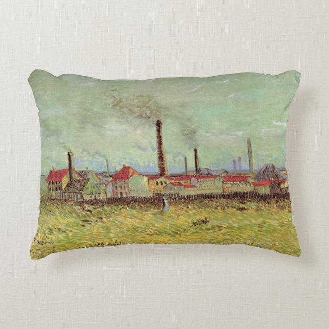 Coussins Décoratifs Les usines à Asnieres par Vincent van Gogh (Devant)