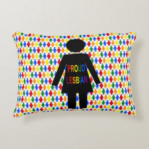 Coussins Décoratifs Lesbienne LGBTQ Silhouette et Rainbow Ladies