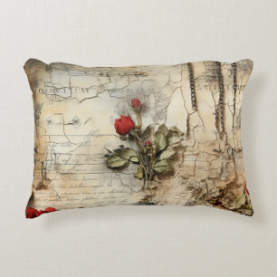 Coussins Décoratifs Lettre d'amour antique Calligraphie Florale