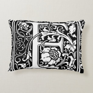 Coussins Décoratifs Lettre F Médiévale Monogramme Art Nouveau