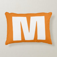Lettre initiale Monogramme Style moderne Orange Bl