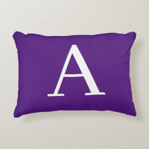 Coussins Décoratifs Lettre initiale Monogramme Style moderne violet