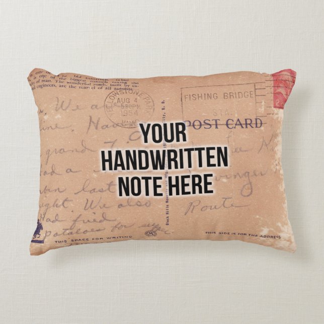 Coussins Décoratifs Lettre manuscrite personnalisée Sentimental Keepsa (Devant)