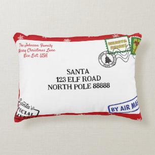Coussins Décoratifs Lettre Père Noël de la marque Snowflake rouge Noël