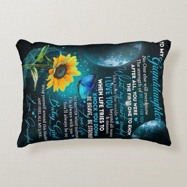 Coussins Décoratifs Lettre personnalisée à ma petite-fille (Devant)