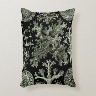 Coussins Décoratifs Lichen par Ernst Haeckel, Plantes Nature Vintage