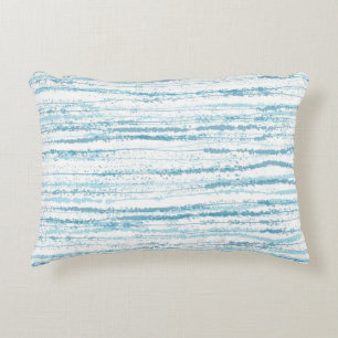 Coussins Décoratifs Lignes d'aquarelle Abstraite bleue