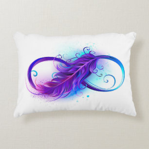 Coussins Décoratifs L'infini avec plume violette
