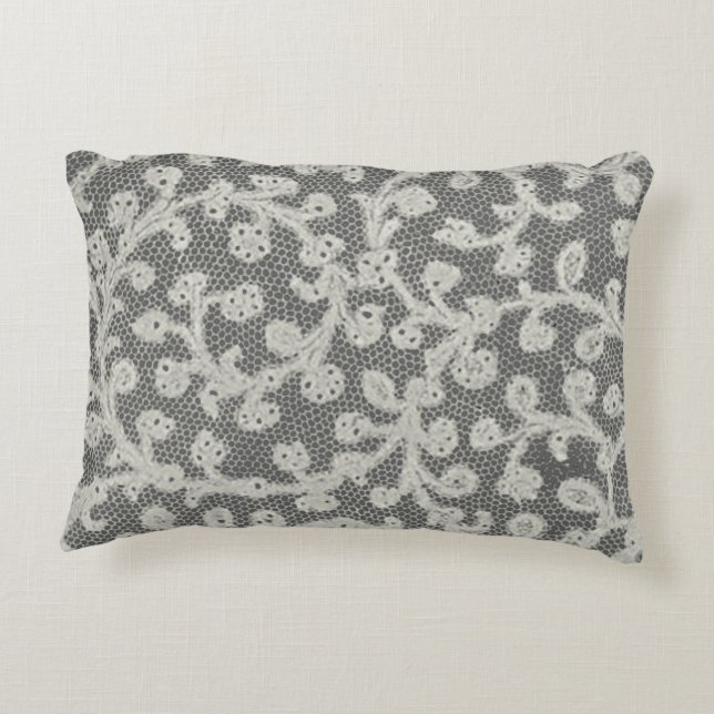 Coussins Décoratifs Linge de dentelle mariage blanc classique jolie (Dos)