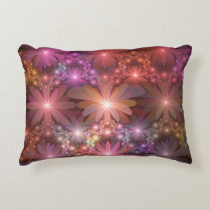 Coussins Décoratifs Lit De Fleurs Coloré Brillant Art Fractal Abstrait