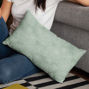 Coussins Décoratifs Literie verte Sage tendance motifs floraux