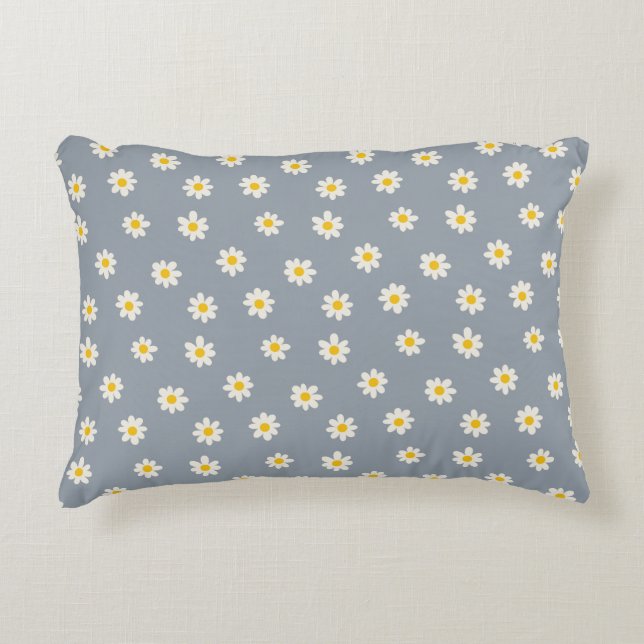 Coussins Décoratifs Little Daisies - dusty steel gray (Devant)
