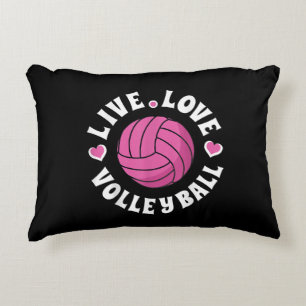 Coussins Décoratifs Live Love Volleyball Pour Femmes Filles Volleyball