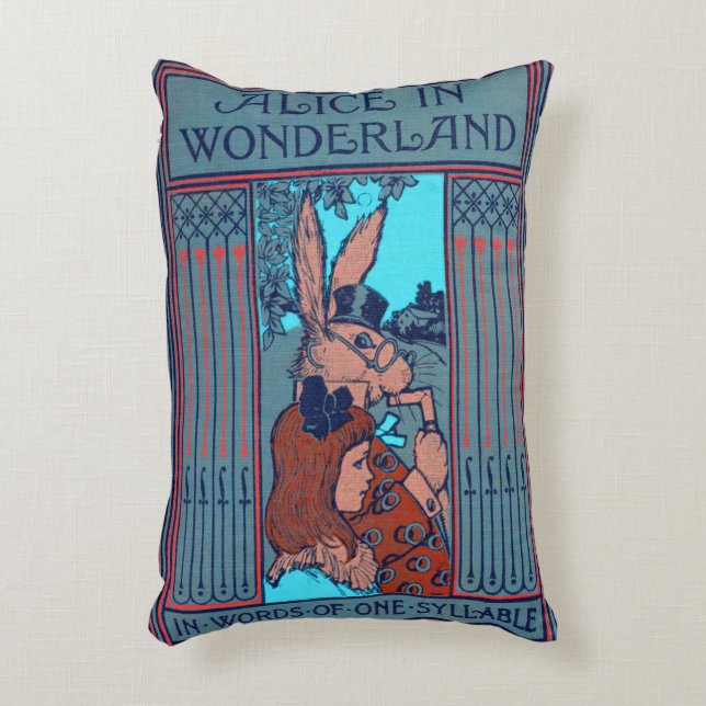 Coussins Décoratifs Livre Rustique Couverture Cushion Alice Et Le Lapi (Devant(Vertical))