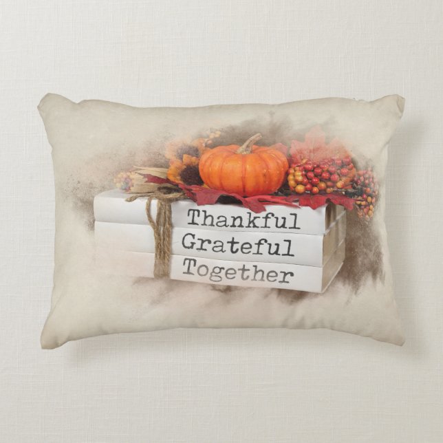 Coussins Décoratifs Livres de Thanksgiving d'automne (Devant)
