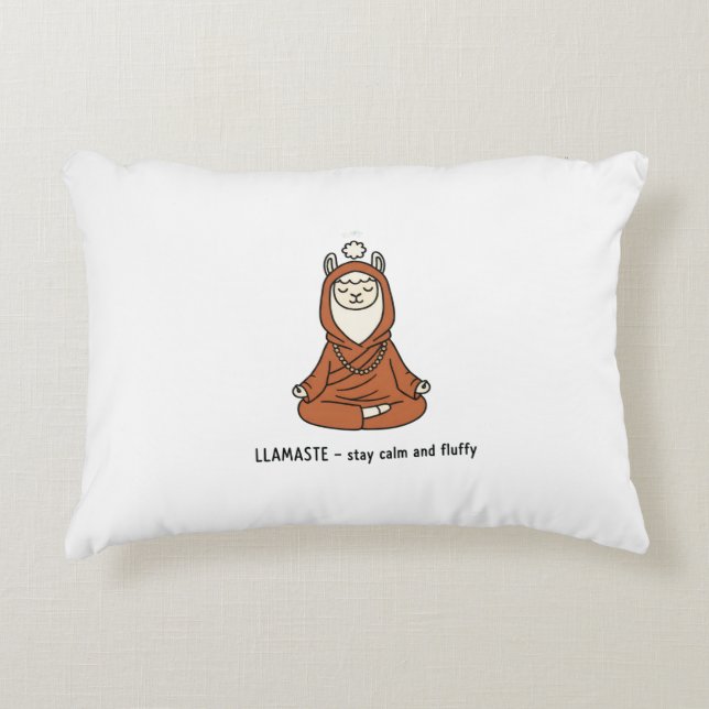 Coussins Décoratifs "Llamaste - restez calme et duveteux" (Devant)