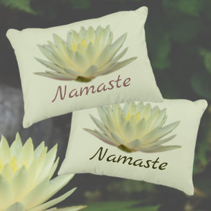 Coussins Décoratifs Lotus Nénuphar jaune vert Floral Namaste