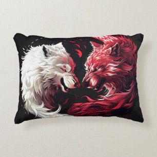Coussins Décoratifs Loup fantôme lumière ombre animal spirituel fantai