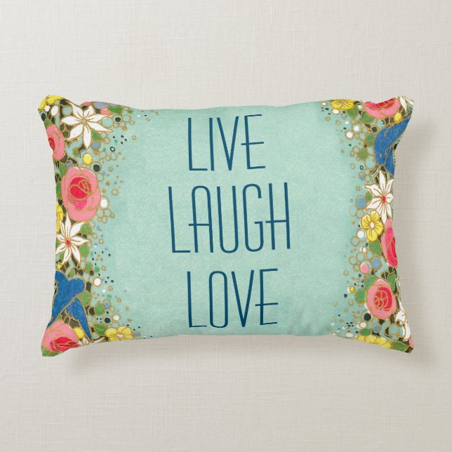 Coussins Décoratifs Love Laugh Love (Devant)