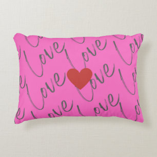 Coussins Décoratifs Love Script with Heart