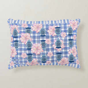 Coussins Décoratifs Lumbar rose Floral Bleu Ginger Jars