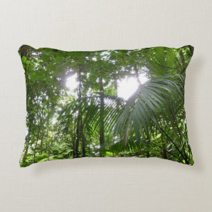Coussins Décoratifs Lumière du soleil à travers la canopée de la forêt