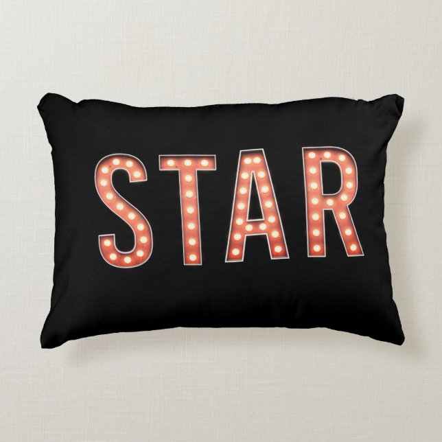 Coussins Décoratifs Lumières de Marquee STAR (Devant)