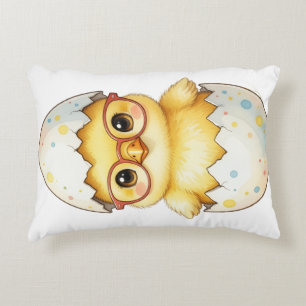 Coussins Décoratifs Lunettes de poussin de Pâques mignonnes Mimosa en