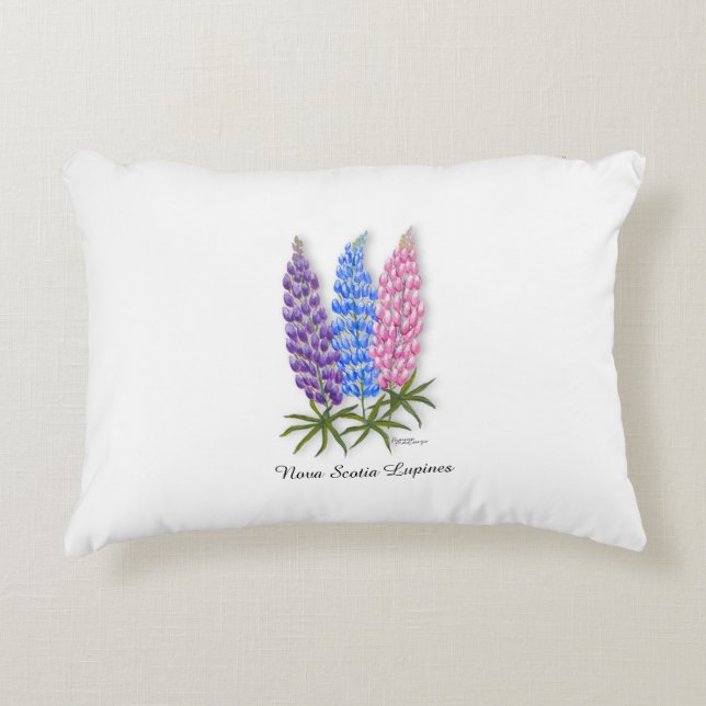 Coussins Décoratifs Lupins de Nouvelle-Écosse (Devant)