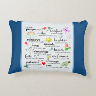 Coussins Décoratifs Ma Prière Pour Vous  Bleu classique
